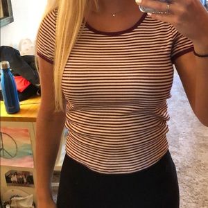 Striped Cropped Shirt